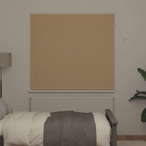 vidaXL Venetian Blind Light Brown with Pattern 150 x 160 cm PVC