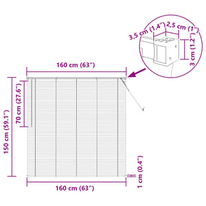vidaXL Venetian Blind Light Brown with Pattern 150 x 160 cm PVC
