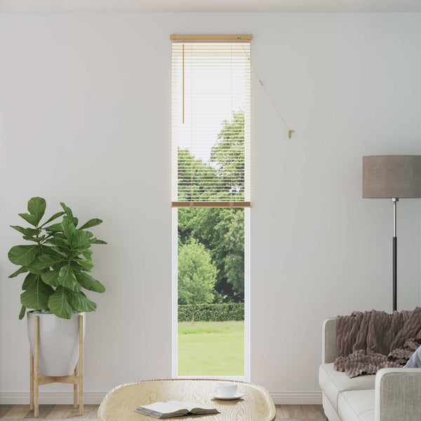 vidaXL Venetian Blind Light Brown with Pattern 213 x 40 cm PVC