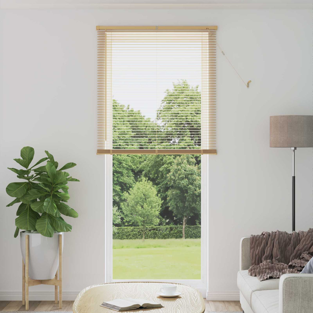 vidaXL Venetian Blind Light Brown with Pattern 213 x 70 cm PVC
