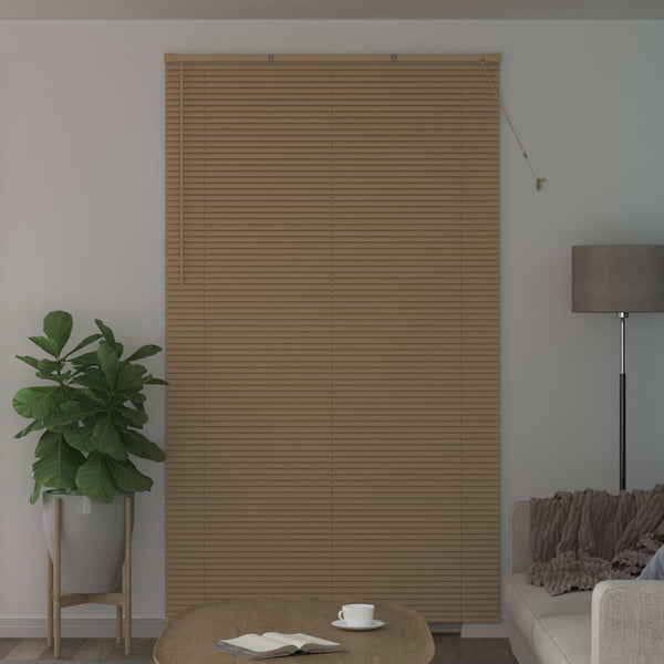 vidaXL Venetian Blind Light Brown with Pattern 213 x 130 cm PVC