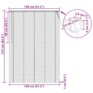 vidaXL Venetian Blind Light Brown with Pattern 213 x 130 cm PVC