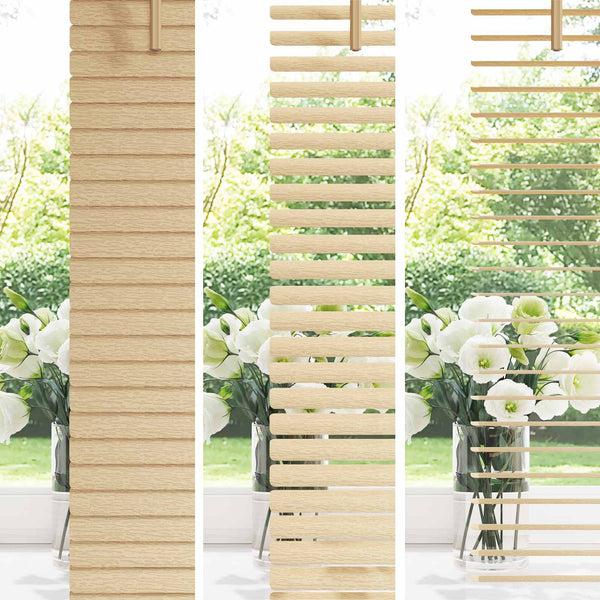 vidaXL Venetian Blind Light Brown with Pattern 213 x 140 cm PVC