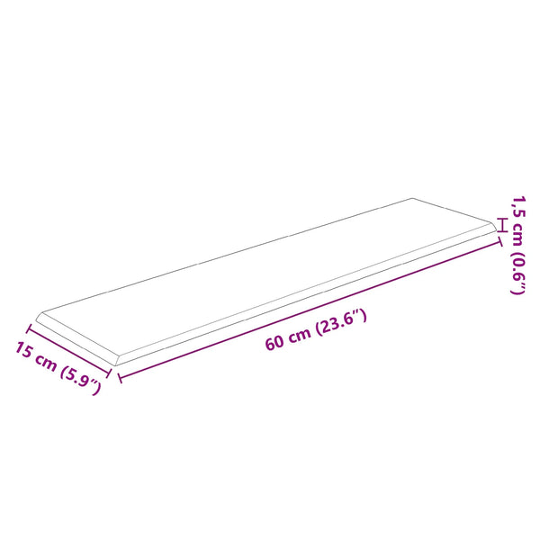 vidaXL Wall Headboards 12 pcs Grey 60 x 15 cm Fabric