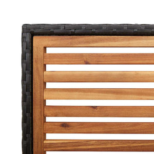 Garten Stapelstühle 4er Set Braun/Schwarz