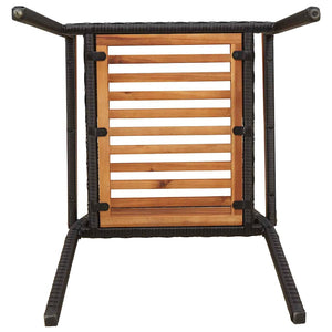 Garten Stapelstühle 4er Set Braun/Schwarz