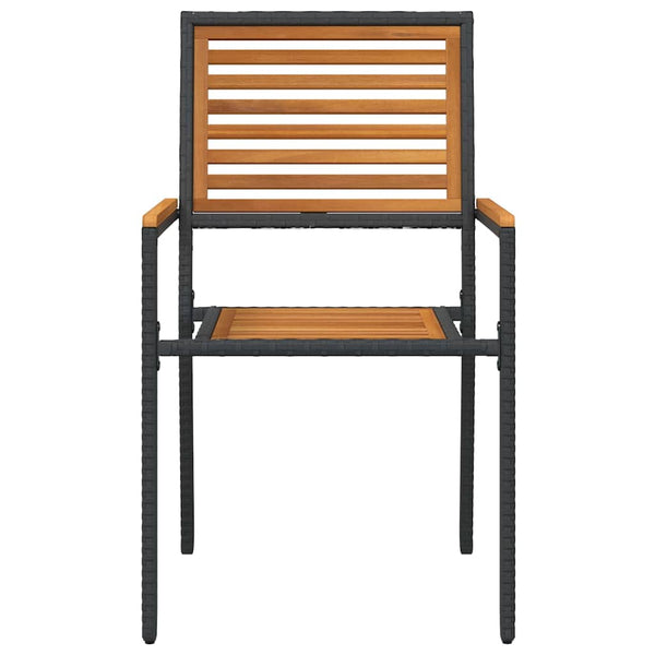 Garten Stapelstühle 4er Set Braun/Schwarz