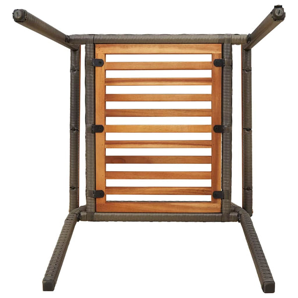 Garten Stapelstühle 4er Set Braun/Grau