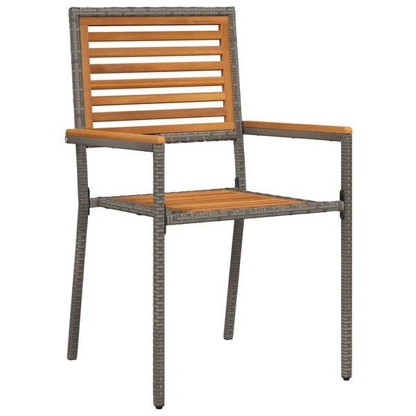 Garten Stapelstühle 4er Set Braun/Grau