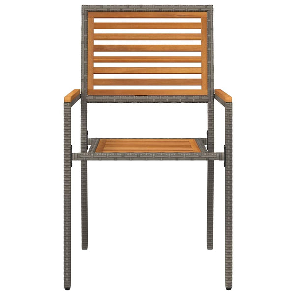Garten Stapelstühle 4er Set Braun/Grau