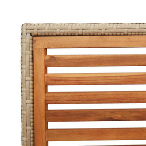 Garten Stapelstühle 4er Set Braun Beige