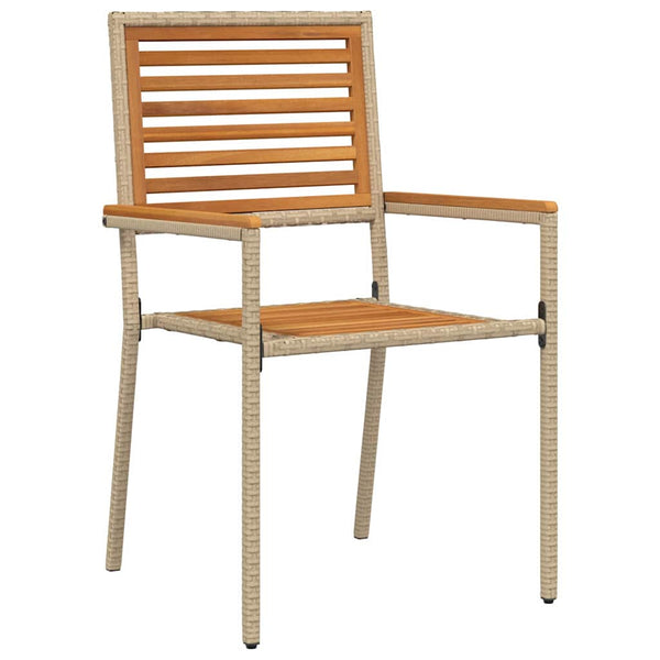 Garten Stapelstühle 4er Set Braun Beige