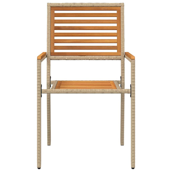 Garten Stapelstühle 4er Set Braun Beige