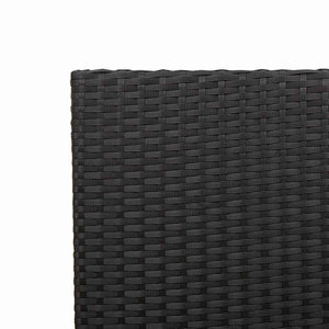 Garten Stapelstühle 4er Set, Schwarz & Braun