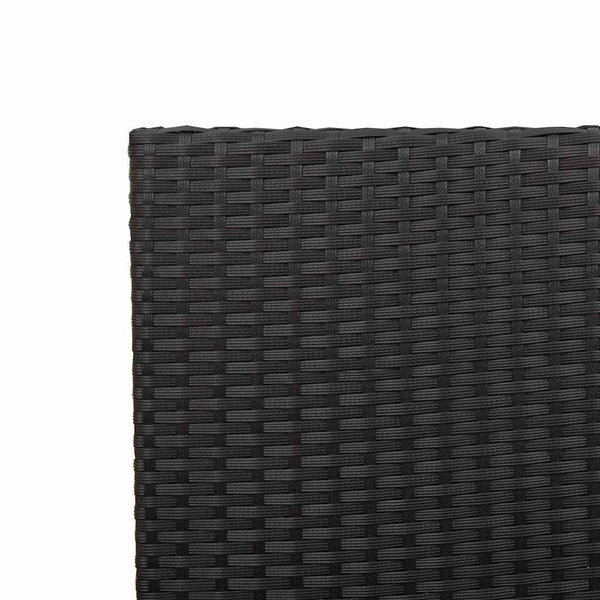 Garten Stapelstühle 4er Set, Schwarz & Braun