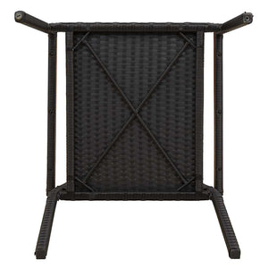Garten Stapelstühle 4er Set, Schwarz & Braun