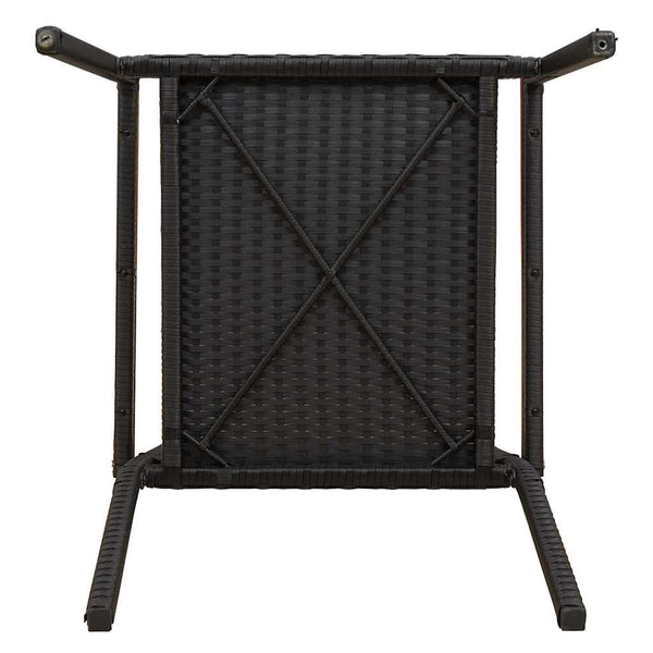Garten Stapelstühle 4er Set, Schwarz & Braun