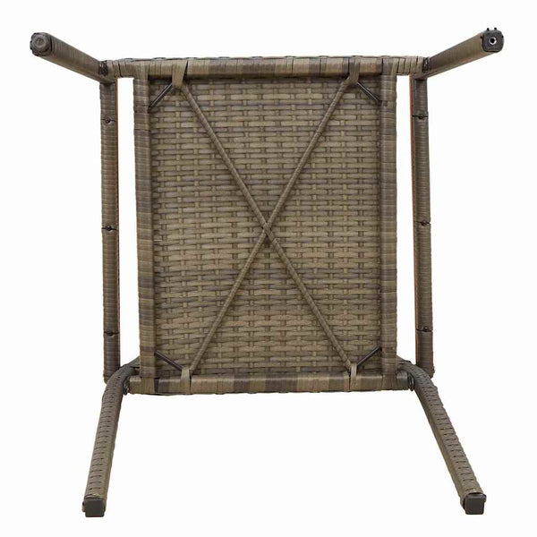 Garten Stapelstühle 4er Set Grau Braun