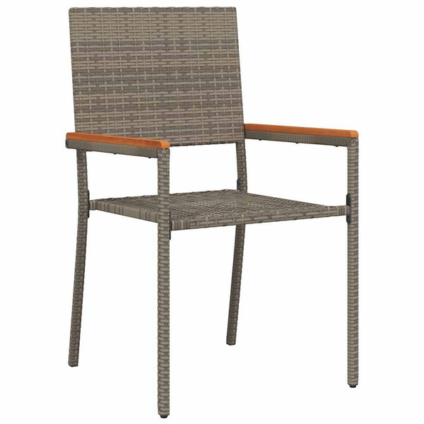 Garten Stapelstühle 4er Set Grau Braun