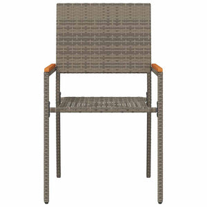Garten Stapelstühle 4er Set Grau Braun