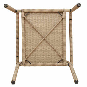 Garten Stapelstühle 4er Set Creme Braun