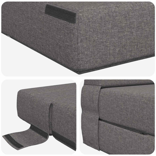 Klappsofa Bett Hellgrau 190x70x15cm