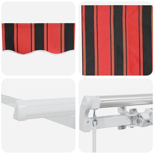 vidaXL Retractable Awning Orange and Brown 600 x 300 cm