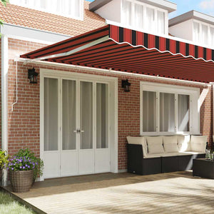 vidaXL Retractable Awning Orange and Brown 600 x 300 cm