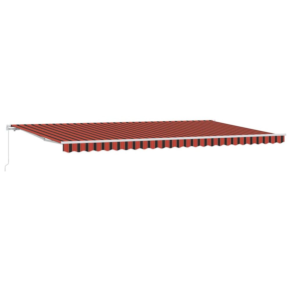 vidaXL Retractable Awning Orange and Brown 600 x 300 cm