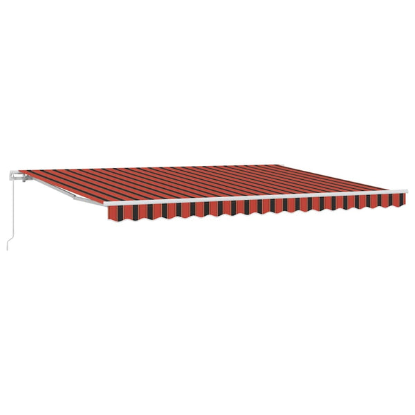 vidaXL Retractable Awning Orange and Brown 450 x 300 cm