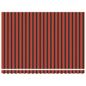 vidaXL Retractable Awning Orange and Brown 450 x 300 cm