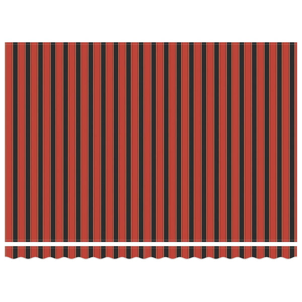 vidaXL Retractable Awning Orange and Brown 450 x 300 cm