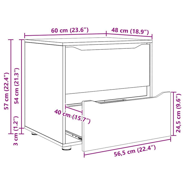 Aufbewahrungsschrank Braun Eichen-Optik