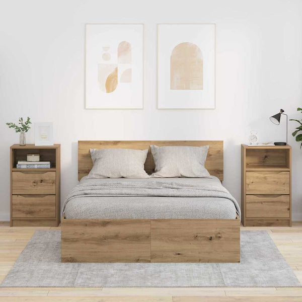 Nachttische 2er-Set Artisan Eiche