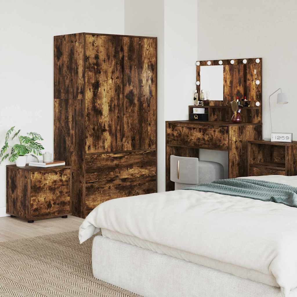vidaXL Bathroom Cabinet Smoked Oak 40.5 x 40 x 44 cm