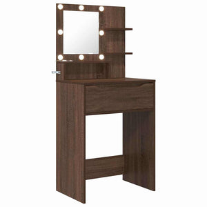 vidaXL Bedroom Dressing Tables with Drawers Brown Oak Look