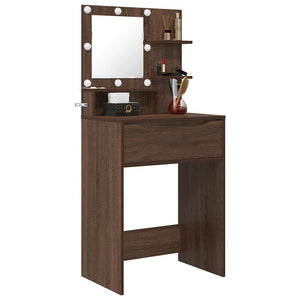 vidaXL Bedroom Dressing Tables with Drawers Brown Oak Look
