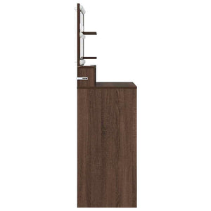 vidaXL Bedroom Dressing Tables with Drawers Brown Oak Look
