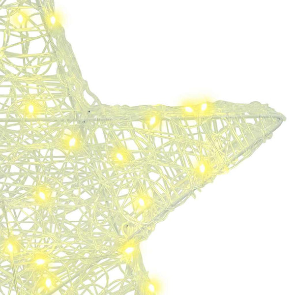 vidaXL 3D Star with 50 Warm White LEDs 55 x 53.5 x 10 cm Acrylic