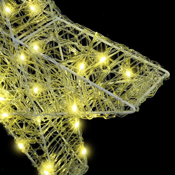 vidaXL 3D Star with 50 Warm White LEDs 55 x 53.5 x 10 cm Acrylic