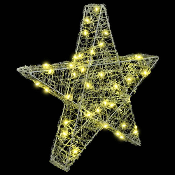 vidaXL 3D Star with 50 Warm White LEDs 55 x 53.5 x 10 cm Acrylic