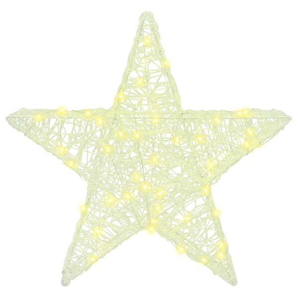 vidaXL 3D Star with 50 Warm White LEDs 55 x 53.5 x 10 cm Acrylic