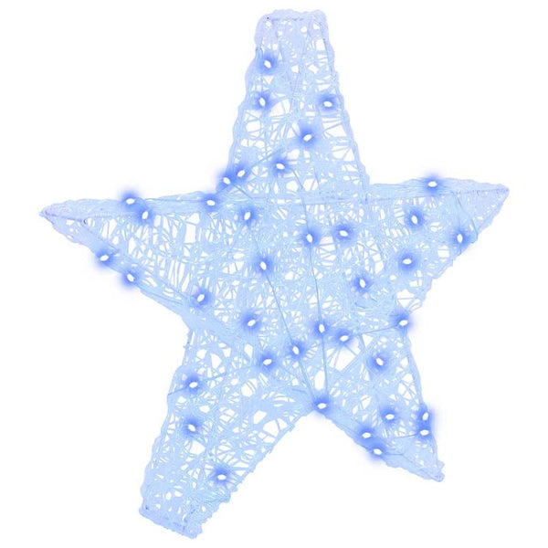 vidaXL 3D Star with 50 Blue LEDs 55 x 53.5 x 10 cm Acrylic