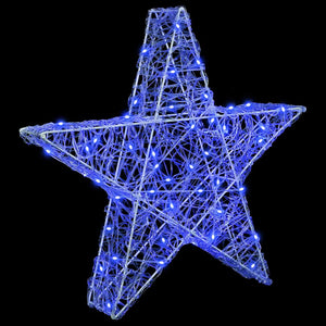 vidaXL 3D Star with 50 Blue LEDs 55 x 53.5 x 10 cm Acrylic
