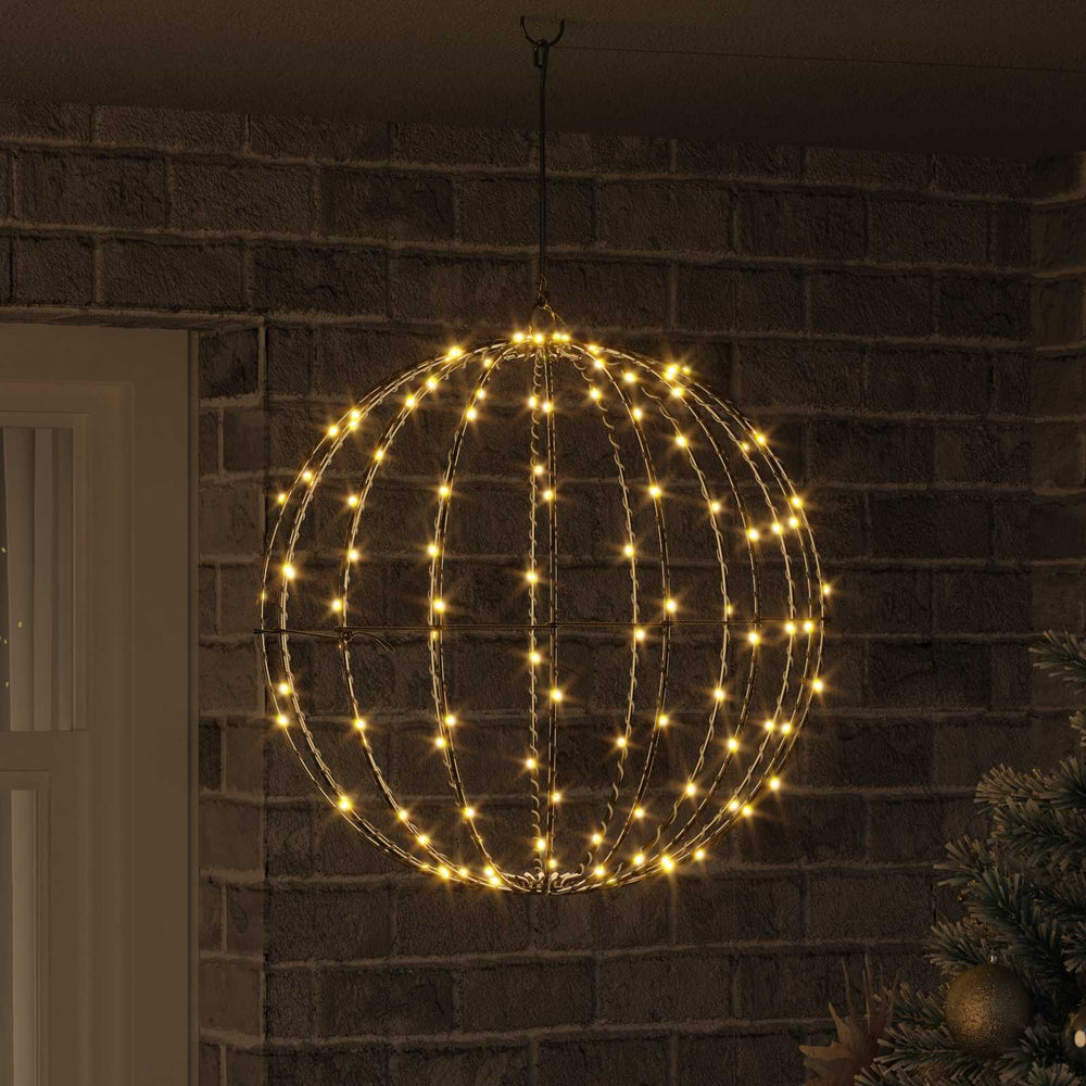 vidaXL 160 Warm White LED Ball 50.5 x 50.5 x 52 cm Metal