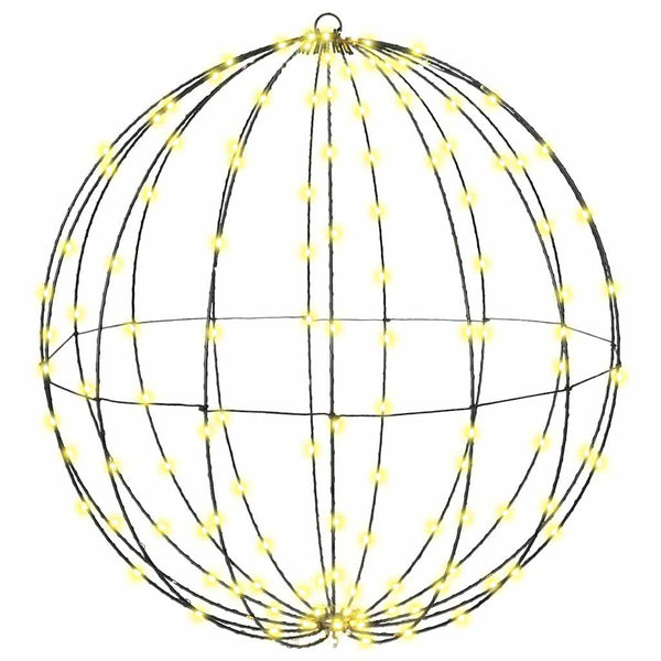 vidaXL Sphere with 192 LED Lights Warm White 59.5 x 59.5 x 63 cm Metal