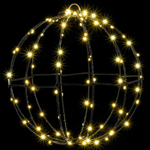vidaXL Ball with 192 LEDs 2 pcs Warm White 30 x 30 x 32 cm Metal