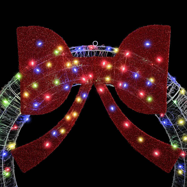 vidaXL Wreath with 80 LEDs Multicolour 92 x 92 x 9.5 cm Acrylic
