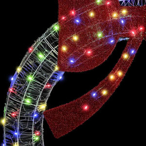 vidaXL Wreath with 80 LEDs Multicolour 92 x 92 x 9.5 cm Acrylic