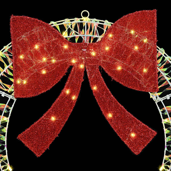 vidaXL Wreath with 150 LED Warm White 121 x 121 x 10 cm PET